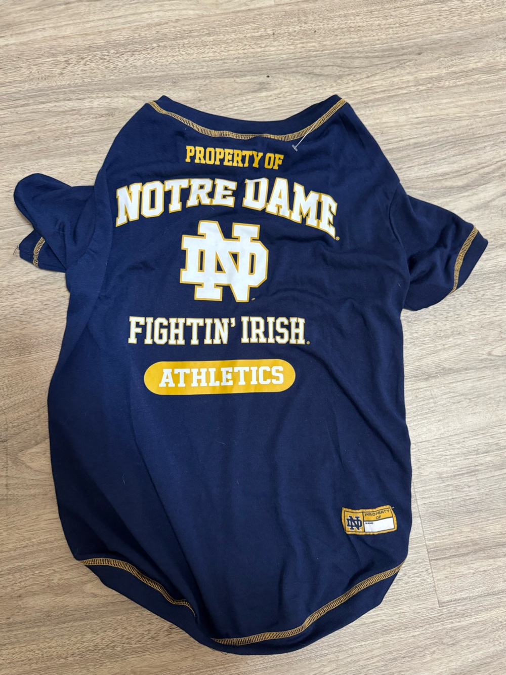 Pets First Navy and Gold Notre Dame Fightin' Irish Dog Tee